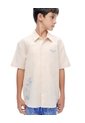 Camisa Regular Manga Corta Arena Beige de Gef