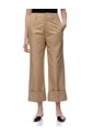 Pantalón Culotte Tiro Medio Caqui Mujer Beige de Gef