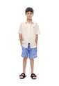 Camisa Regular Manga Corta Arena Beige de Gef
