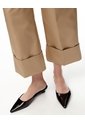 Pantalón Culotte Tiro Medio Caqui Mujer Beige de Gef