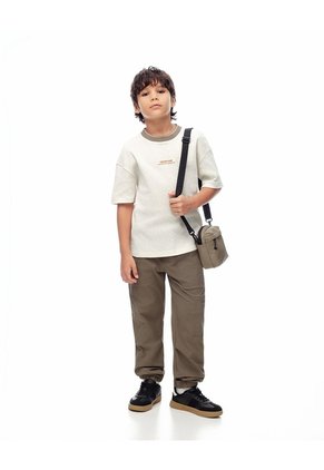 Camiseta Regular Algodón Vainilla Niño Beige