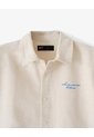 Camisa Regular Manga Corta Arena Beige de Gef