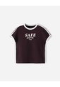 Camiseta Slim Vinotinto Mujer Violeta de Gef