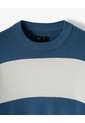 Buzo Regular Algodón Tejido De Punto Azul Rayas Hombre Azul de Gef