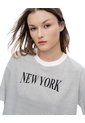 Camiseta Crop Regular Algodón Crudo Estampada Mujer Beige de Gef