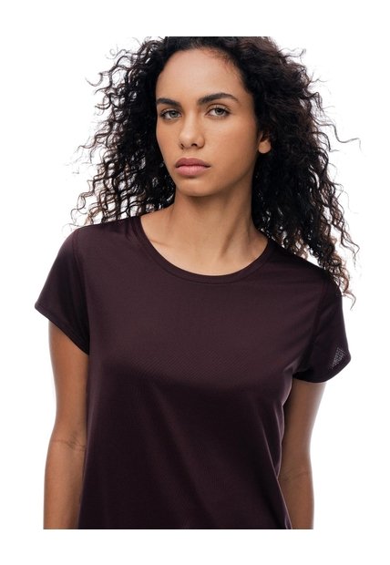 Camiseta Deportiva Secado Rápido Vinotinto Mujer Violeta