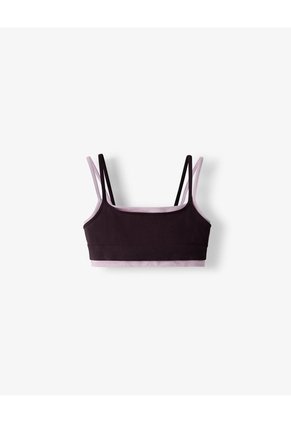 Top Deportivo Soporte Medio Vinotinto Mujer Violeta