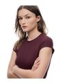 Camiseta Slim Manga Corta Vinotinto Mujer Violeta de Gef