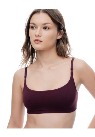 Top Soporte Medio Seamless Vinotinto Mujer Violeta Gef