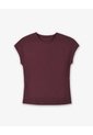 Camiseta Slim Manga Corta Vinotinto Mujer Violeta de Gef