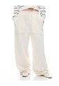 Pantalón Tiro Medio Relaxed Avena Mujer Beige de Gef