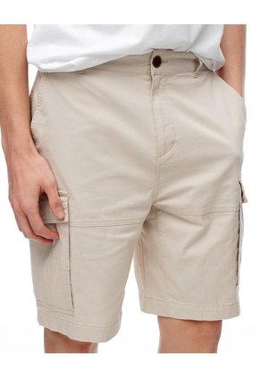 Bermuda Tipo Cargo Habano Hombre Beige