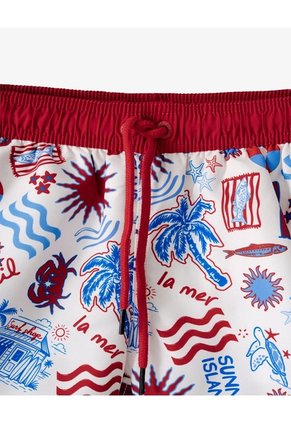 Short Pantaloneta Vainilla Estampado Niño Beige
