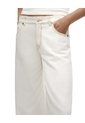 Jean Straight Tiro Medio Crudo Mujer Beige de Gef