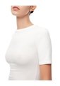 Camiseta Slim Rib Algodón Blanca Mujer Blanco de Gef
