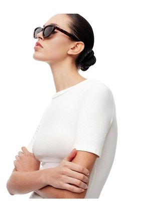 Camiseta Slim Rib Algodón Blanca Mujer Blanco