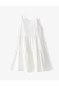 Vestido Corto Bloques Algodón Blanco Niña Blanco de Gef