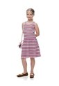 Vestido Corto Rosado Rayas Niña Rosa de Gef