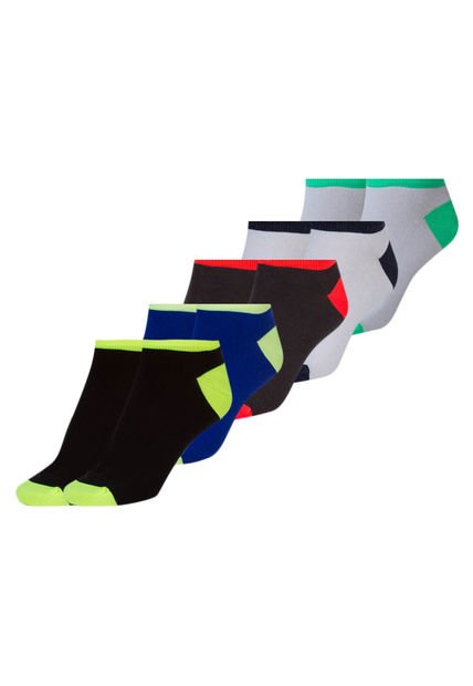 Set de Calcetines X 5 gef Azul-Negro-Blanco