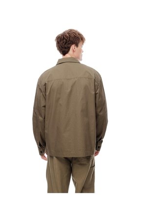 Camisa Overshirt Algodón Habano Hombre Marron