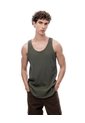 Camisilla Slim Algodón Verde Oliva Hombre Verde de Gef