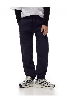 Jogger Regular Drill Azul Niño Azul