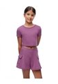 Short Tiro Alto Morado Niña Purpura de Gef