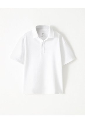 Polo Regular Blanca Niño Blanco