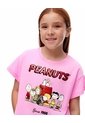 Camiseta Regular Peanuts Rosada Niña Rosa de Gef