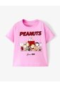 Camiseta Regular Peanuts Rosada Niña Rosa de Gef