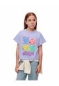 Camiseta Regular Stitch Morada Niña Lavanda de Gef