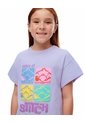 Camiseta Regular Stitch Morada Niña Lavanda de Gef