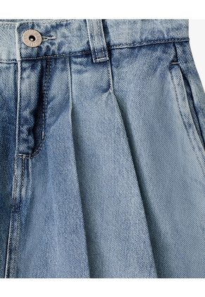 Falda Short Denim índigo Medio Niña Azul Oscuro
