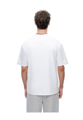 Camiseta Manga Corta Oversize Algodón Blanco Hombre Blanco