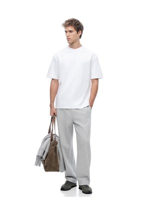 Camiseta Manga Corta Oversize Algodón Blanco Hombre Blanco
