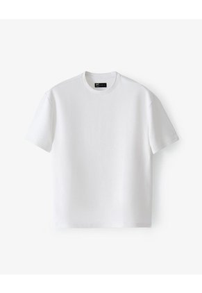 Camiseta Manga Corta Oversize Algodón Blanco Hombre Blanco