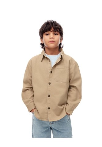 Camisa Regular Manga Larga Habana Niño Marron Gef