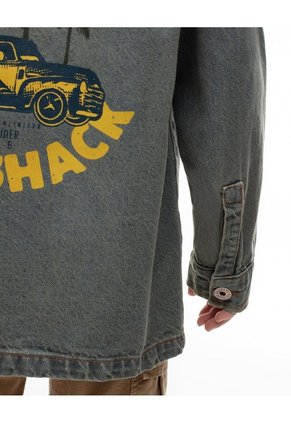 Chaqueta Denim Estampada índigo Medio Niño Azul Oscuro