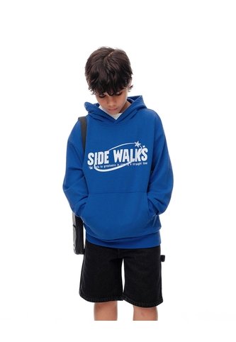 Buzo Tipo Hoddie Azul Niño Azul Gef