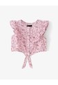 Blusa Regular Boleros Rosada Estampada Niña Rosa de Gef
