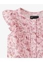 Blusa Regular Boleros Rosada Estampada Niña Rosa de Gef