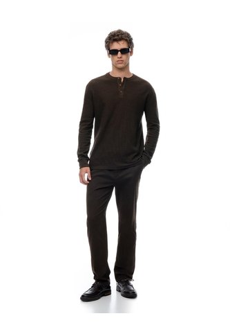 Pantalón Slim Tiro Medio Café Hombre Cafe Gef