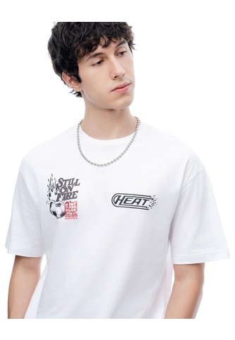Camiseta Manga Corta Regular Estampado Blanco Hombre Blanco Gef