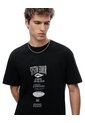 Camiseta Regular Manga Corta Negra Hombre Negro de Gef