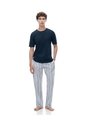 Pijama Relaxed Manga Corta Azul Con Rayas Hombre Azul de Gef