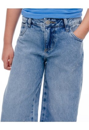 Jean Loose Fit Tiro Medio Indigo Azul Oscuro