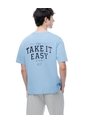 Camiseta Manga Corta Regular Estampado Azul Claro Hombre Azul de Gef