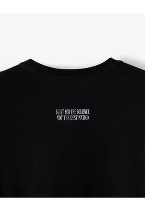Camiseta Regular Manga Corta Negra Hombre Negro
