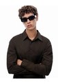 Camisa Regular Manga Larga Chocolate Hombre Chocolate de Gef