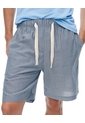 Pijama Regular Manga Corta Azul Con Rayas Hombre Azul de Gef